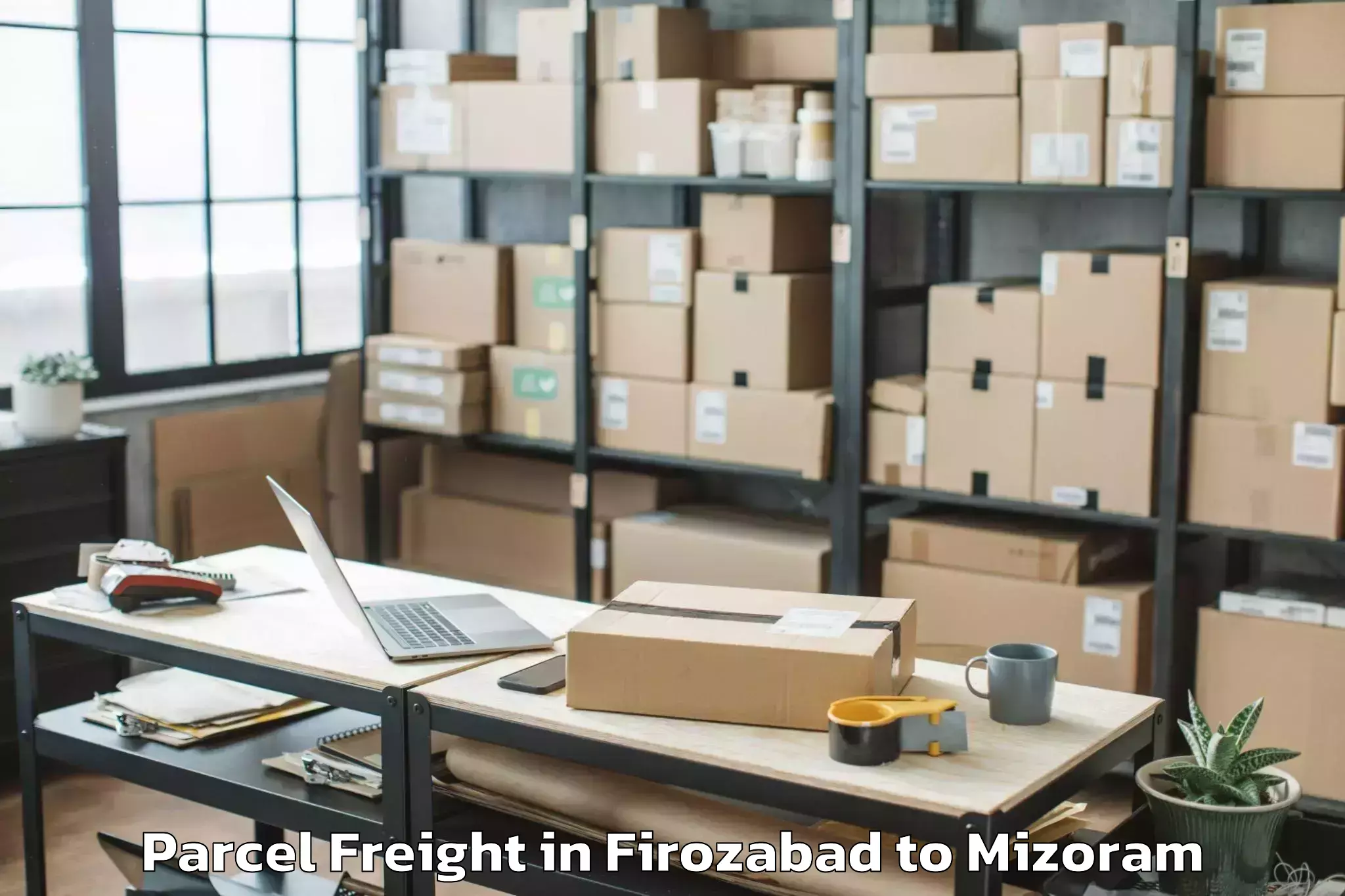 Hassle-Free Firozabad to Icfai University Mizoram Aizaw Parcel Freight